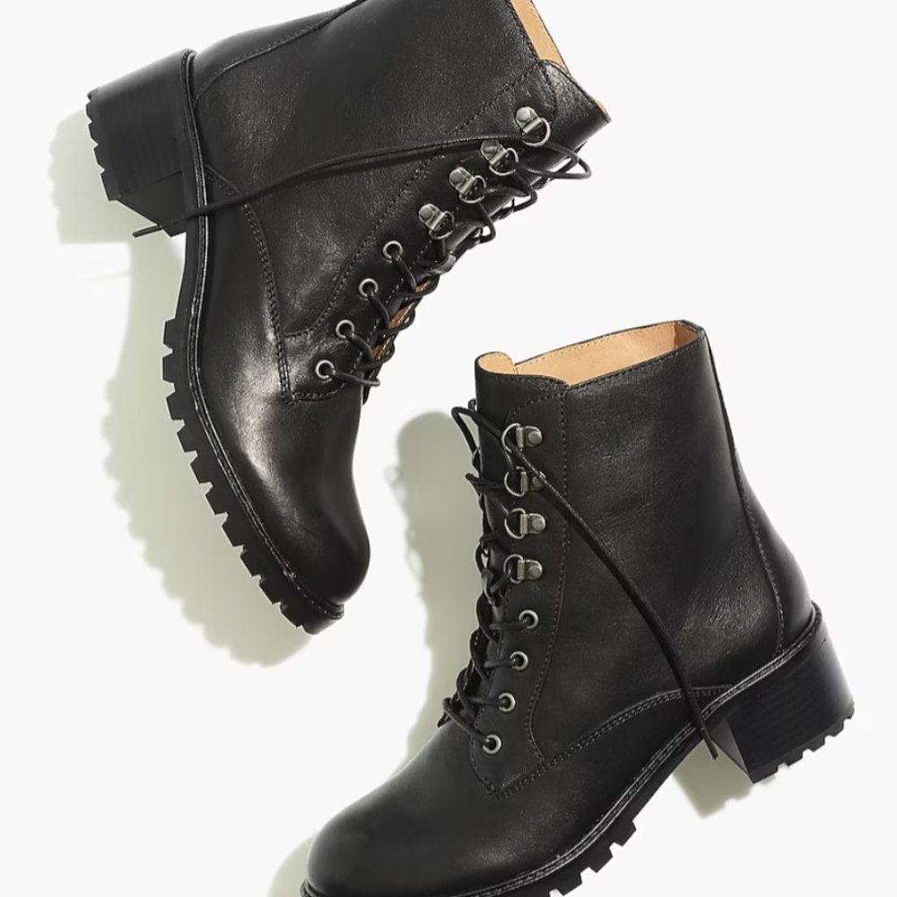 The Julien Lace-Up Lugsole Boot in Leather (NWOT)